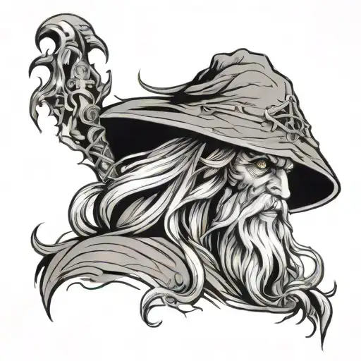 wizard a healer tattoo design idea