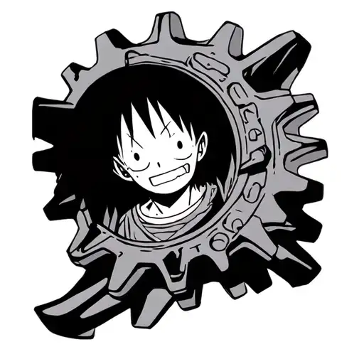 Gear 5 Luffy tattoo design idea