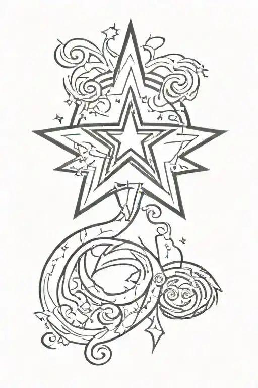 star sign tattoo design idea