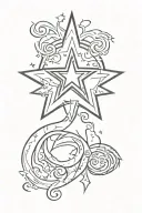 star sign tattoo design idea