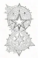 star sign tattoo design idea