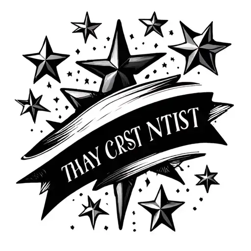 ### **Design Notes for the Artist**- **Stars & Clusters**:    - Use 3–5 small stars around each name, arranged like a  tattoo design idea