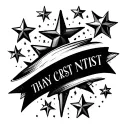 ### **Design Notes for the Artist**- **Stars & Clusters**:    - Use 3–5 small stars around each name, arranged like a  tattoo design idea