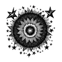 ### **Design Notes for the Artist**- **Stars & Clusters**:    - Use 3–5 small stars around each name, arranged like a  tattoo design idea