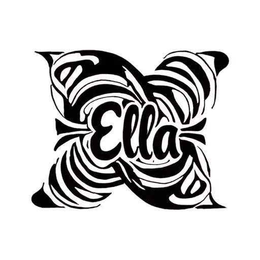 daughters name Ella tattoo design idea