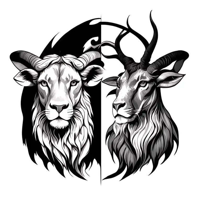 Leo And Libra taurus zodiac sign tattoo design idea
