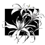 spider lily tattoo design idea