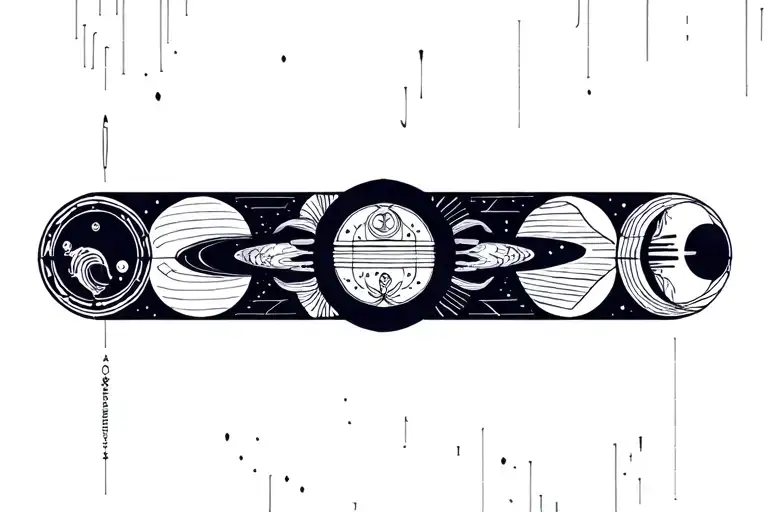 shiva sitting planets tattoo design idea