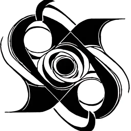 gemini and aquarius sign intertwined tattoo design idea