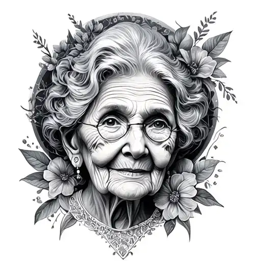 God, Love, Mom , Deceased Granny tattoo design idea