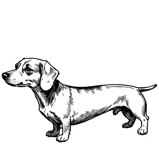Dachshund tattoo design idea