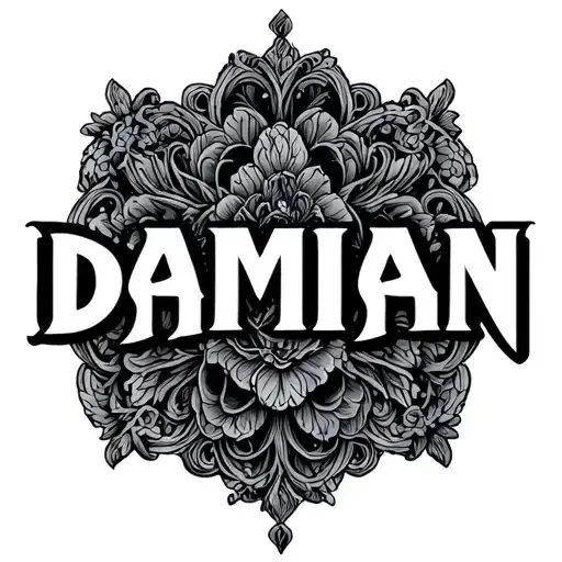 "DAMIAN" "DAMIAN" filigree tattoo design idea