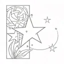lucky star tattoo design idea