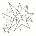 lucky star tattoo design idea