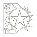 lucky star tattoo design idea
