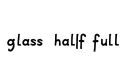 "glass half full" tattoo design idea