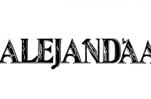 "ALEJANDRA" tattoo design idea
