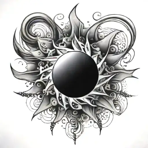 supernova blown tattoo design idea
