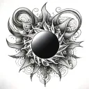 supernova blown tattoo design idea