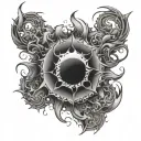 supernova blown tattoo design idea