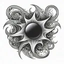 supernova blown tattoo design idea