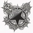 supernova blown tattoo design idea