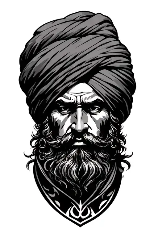 sikh khalsa warrior tattoo design idea