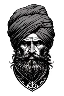 sikh khalsa warrior tattoo design idea