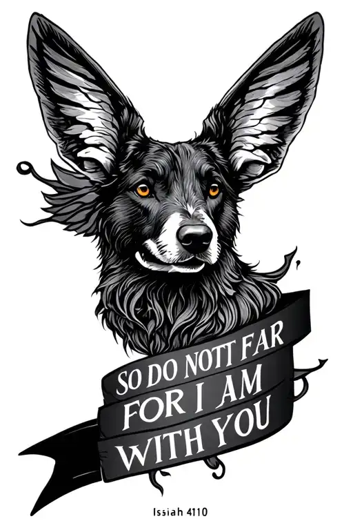 Isaiah 41:10 so do not fear for I am with you tattoo design idea