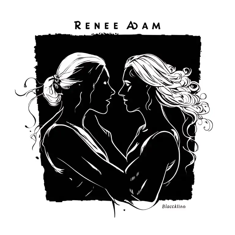 my mom and my dad's first names which are Renee and Adam tattoo design idea
