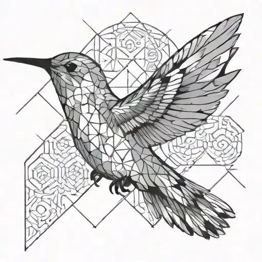 humming-bird tattoo design idea