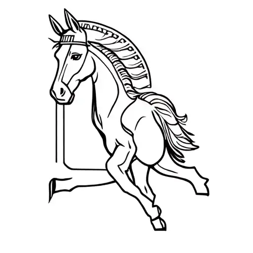 trojan horse statue tattoo design idea