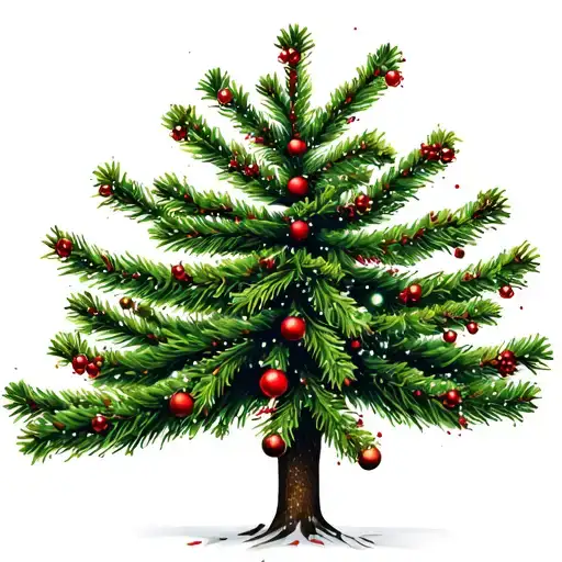 Christmas tree tattoo design idea