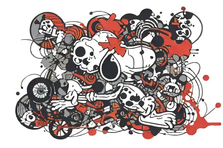 Snoopy tattoo design idea