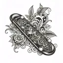 Creative skateboard deck design with drug addiction awareness message tattoo design idea