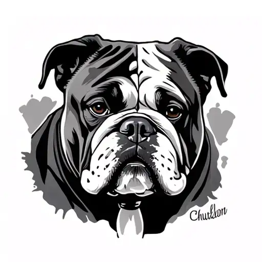 winston Churchill british bulldog tattoo design idea
