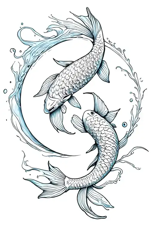 koi fish yin yang leg tattoo tattoo design idea