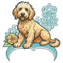 goldendoodle memorial simple tattoo design idea
