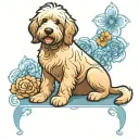 goldendoodle memorial simple tattoo design idea