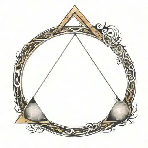 3 Triangle earth sign tattoo design idea