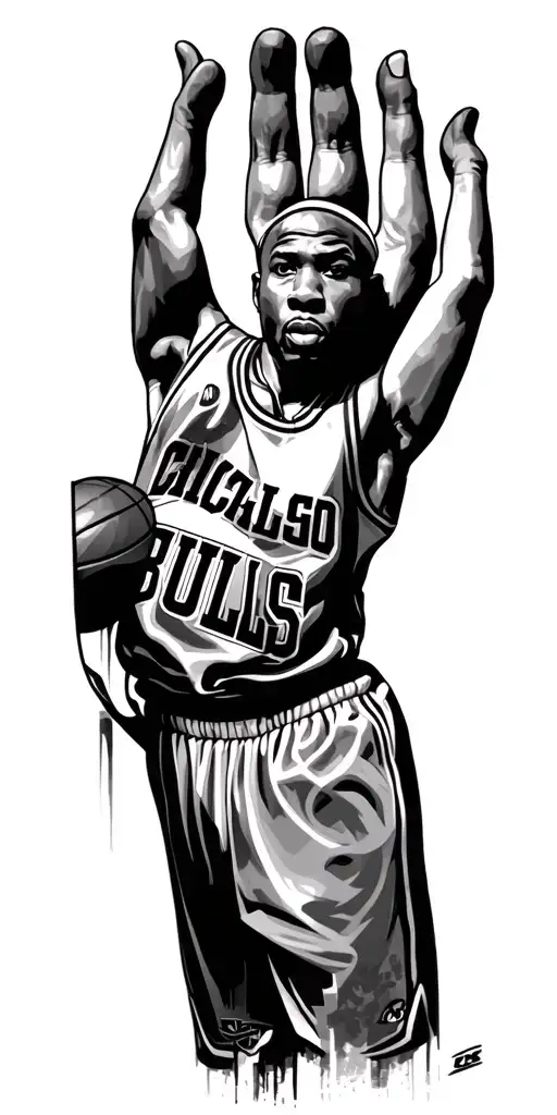 Chicago theme with Chicago bulls logk tattoo design idea