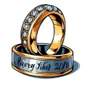 wedding rings with names and date tattoo tattoo design idea