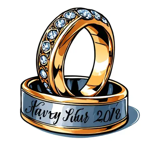 wedding rings with names and date tattoo tattoo design idea