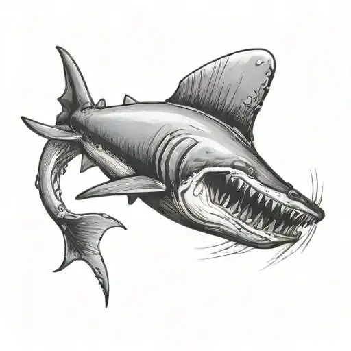 jaws barrels forming the shape tattoo design idea