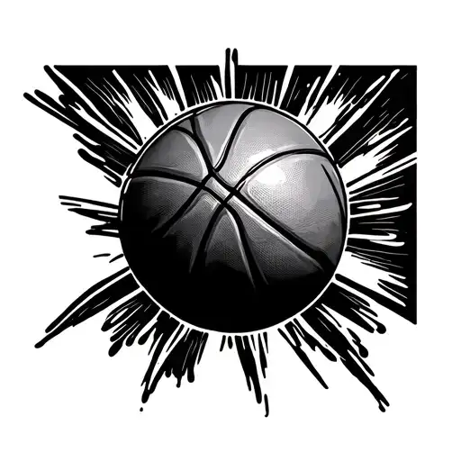 Basketball tattoo design idea