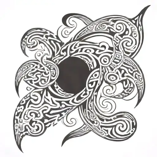 Gemini and cancer zodiac sign tattoo design idea