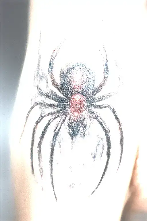 black widow spider tattoo design idea