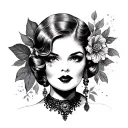 Flapper tattoo design idea