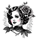 Flapper tattoo design idea