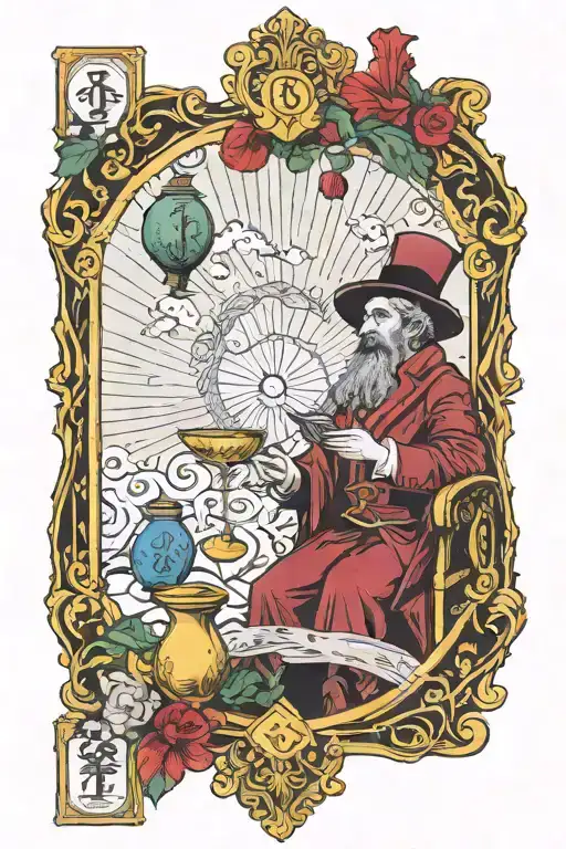 magician tarot card tattoo design idea
